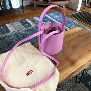 STAUD Patent Leather Bucket Bag